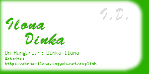ilona dinka business card